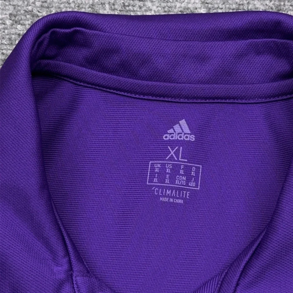Adidas Orlando City SC Polo Shirt Men's XL Purple Climalite Stretch Soccer MLS